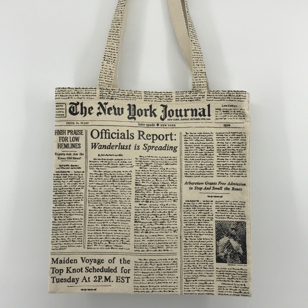 Kate Spade Make Headlines Canvas Tote